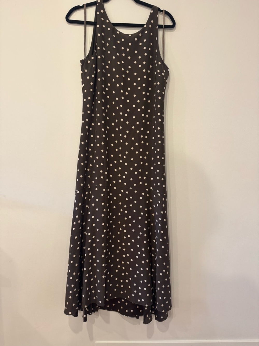 AYR Brown Maxi Dress with Cream Polka Dots